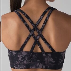 Lululemon‎ Energy Bra Shibori Magnum Black Size 4 EUC